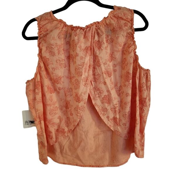 ana A New Approch Sleeveless Partial Open Back Floral Tank Size XXL - Picture 2 of 7